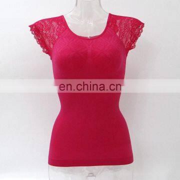 Beautiful seamless shapers shoulder stitching lace clothing