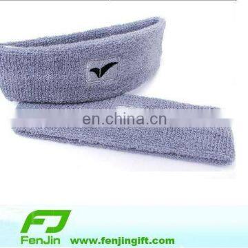 cotton sports headband with embroidery logo