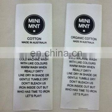 Wholesale Printed Satin Smooth Care Labels for Garment photo-3