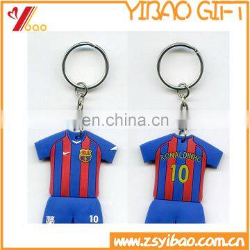 Wholesale custom 2d/3d soft pvc keychain/clothes shapes key chain