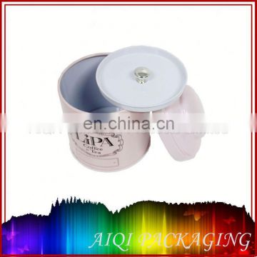 round metal tin box for nuts airtight snack packaging box manufacturer