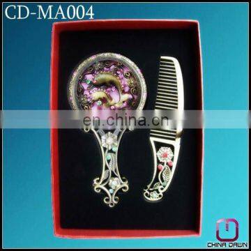 fashion gift cosmetic mirror set with dolphin antique CD-MA004