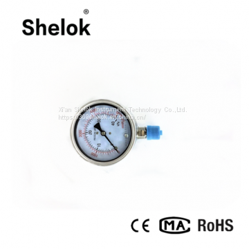 Stainless steel oil filled pressure gauge