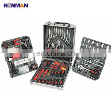 186 Pcs Kraftwelle aluminium case wrench screwdriver socket hammer tools kit set