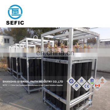 SEFIC Brand Seamless Steel Oxygen Gas Cylinder With Cage/Rack