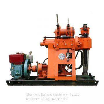 The hot sale  XY-2 drilling rig Kilometer with light weight shallow hole rig and  oil pressure feed.