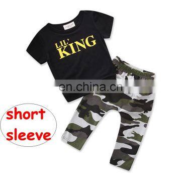 Short /long Sleeve Shirt and Camouflage Pants Sets 2PCS Children Baby Clothes Set Kids Suit Wholesale photo-2