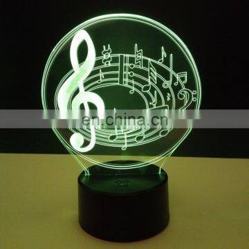 Romantic Acrylic Musical Note 7 Color Change Table Lamp 3D LED Night Lights Bedroom Decor Novelty Lustre Holiday Gift for Kids photo-5