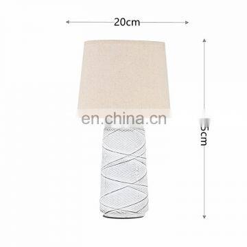 European Modern Lighting Lamp Wholesale Cheap Ceramic Embossed Table Lamp photo-6