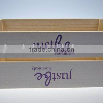 Accept custom silk printing logo unpainted wooden crate