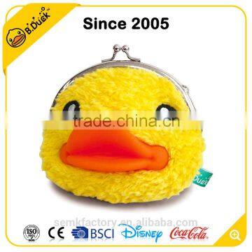 B.Duck cute bead canvas coin purse animal shaped leather coin purse
