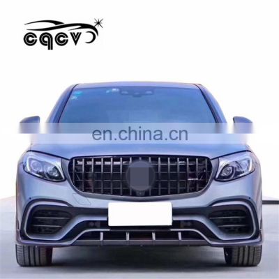 Beautiful carbon fiber  body kit front lip rear lip suitable for Mercedes Benz GLC class AM&G style front bumper fender exhaust