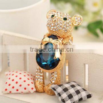 Shinning lovely key chain ring llavero Bear oso with stone piedra de buena calidad y con buen precio