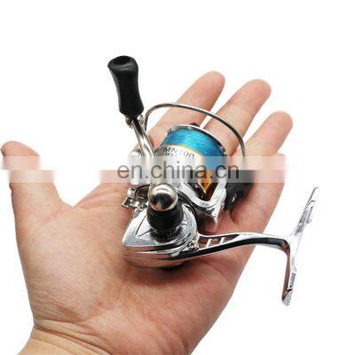 In Stock Mini Ultra-light Spinning Fishing reel 100 type Metal line cup With Fishing Line Ice Fishing Reel