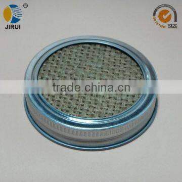 70mm Silver Metal Lug Cap With Mesh Sieve for Manson Jar photo-2