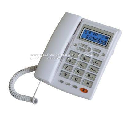 Wired Telephone Desk Analog Phone with LCD Back light