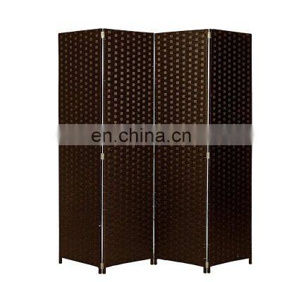 Room divider folding portable room Woven Paper Rattan Privacy Screens