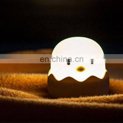 Egg Night Light for Kids Silicone Baby Night Light With Touch Sensor Portable & Rechargeable LED Bedside Nursery Lamp