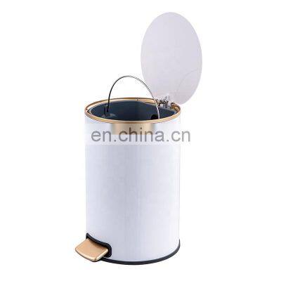 Hot Sale Luxury Colorful Household Office Stainless Steel Pedal Bin With Soft Close photo-2