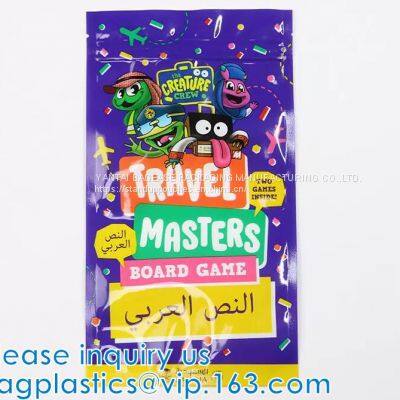 Slider Pouch Bags, Flat Bottom, Square Bottom, Round Bottom, Zip Top, Slider Top, Toy Packaging photo-2