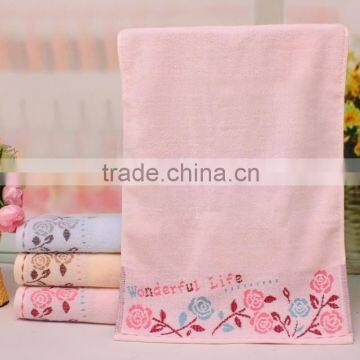 2015 hot sale jacquard satin 100% cotton customized beach towel terry printed bath towel