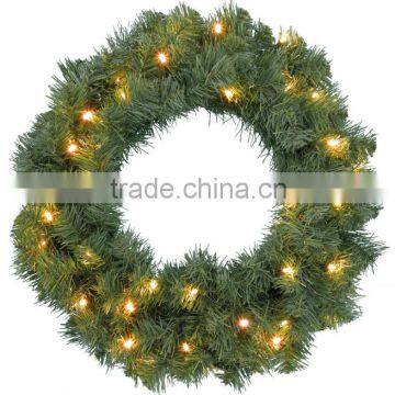 Wholesale 50cm wreaths christmas with integrated lights