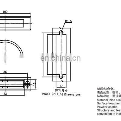 LS501-2 New Designed Chrome Plated Press Switch Zinc Alloy Cabinet Handles photo-3