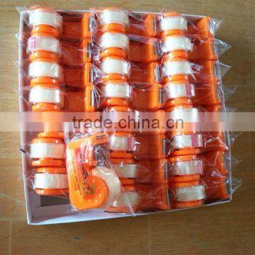 Clear stationery tape with cut for school and office