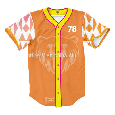 Sublimation Customized Sportswear Baseball Jersey for Wholesale.