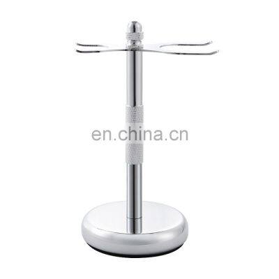 Men Stainless Steel Metal Shaving Brush and Razor Holder Shaving Stand photo-2
