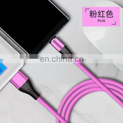 Wholesale 1M Rotation Magnetic Cable Fast Charging 3 in 1 Magnetic Charging Cable Liquid Silicone Usb Data Cable photo-4