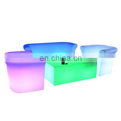 Office Table Modern Office Furniture Luminous Led Chair Curved Sofa Set Led photo-4