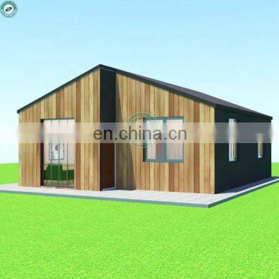 50sqm 2 Bedroom Prefab Home with Kitchen & Bath Prefab Wooden House Kits with Double Pitch Roof in Sri Lanka