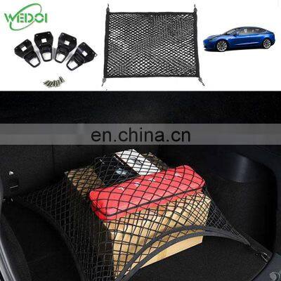 Trunk Storage Net For Tesla Model Y Trunk Organizer  Box Net With Hooks Interior Accessories Side Storage Box Organizer