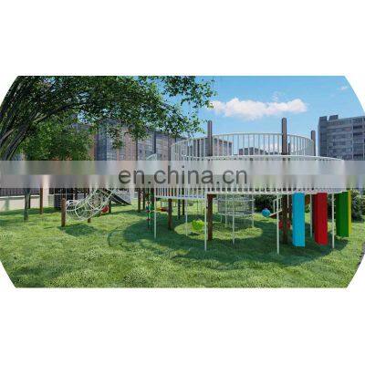 Commercial Used Outdoor Playground Equipment Wood Playground and Outdoor sport Kids games