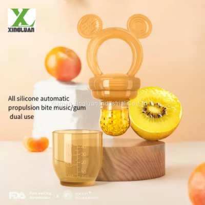 Mickey bite joy silicone draught fruit and vegetable food, baby bite bag, baby bite glue molar stick