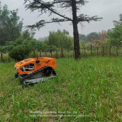 remote control lawn mower with tracks, China remote control slope mower for sale price, robot slope mower for sale