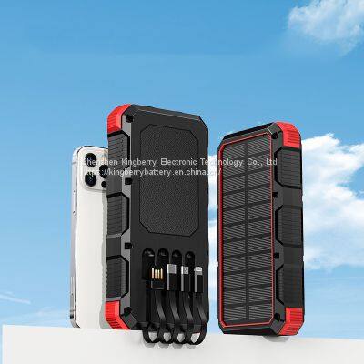 Solar Charging Bank 36800 Mah Wireless Charger With Cable 15W Fast Charging Mobile Power photo-3