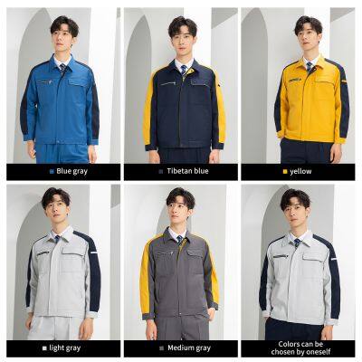 Polyester cotton work clothes, safety work clothes, comfortable and breathable, with a straight body shape, showcasing temperament