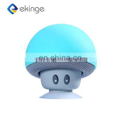 Cute Portable Mushrooms Sucker Waterproof Speaker Mini Wireless Speaker For Mobile Phone