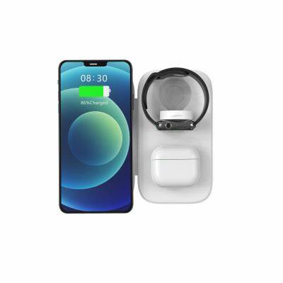 3 in 1 Magnetic Wireless Charger 15w Quick Charging Multifunction Foldable Charger Station for Phones Smart Watch Earphones