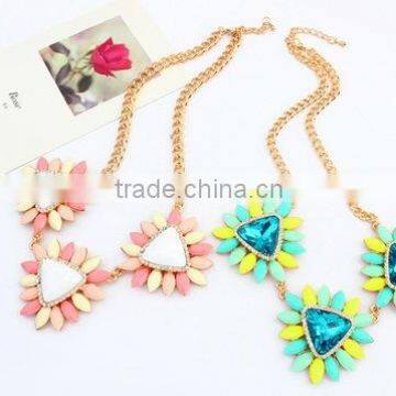2015 New Colorful Flower Necklaces Jewelry Woman Gift photo-3