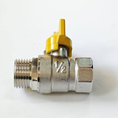 Шаровой кран с внутренней и наружной резьбой DN15. Профессиональный шаровой кран для газа. Газовые фитинги для кухни. Медный шаровой кран. Выключатель газового крана photo-2
