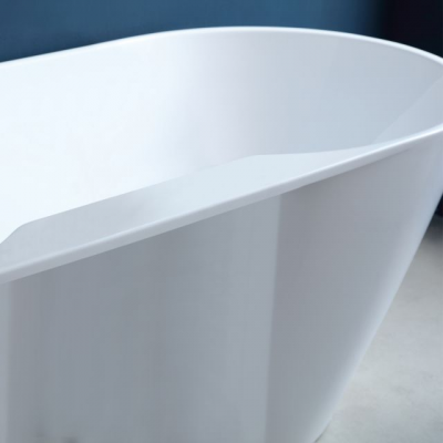 Modern Freestanding Solid Surface Bath Tub Bathroom Shower Tub High Quality Luxury Acrylic Resin Stone Bathtub photo-3