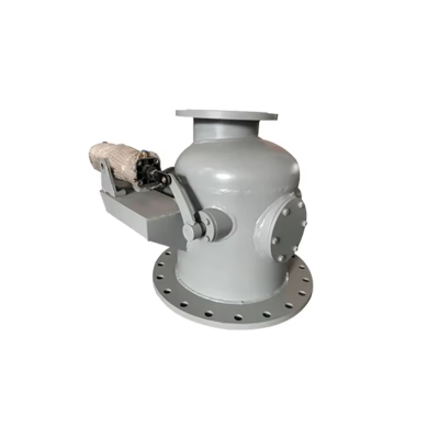 High Quality JQ641FM Ceramic Lined Feed Valve Carbon Steel Three-way Feed Valve Flange Bell Cover Flap Feed Valve photo-4