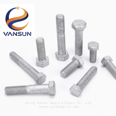 Hex Bolt Carbon Steel Standard Fastener DIN933 Hot-DIP Galvanizing