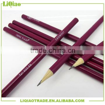 Non sharpening high grade wine red whitewood round bar wood pencil for hotel