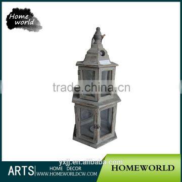 Vintage Second Floor Holder Religious Activity Grave Outdoor Wooden Lantern