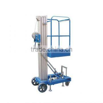 8 meters Telescopic platform work lift/single mast lift