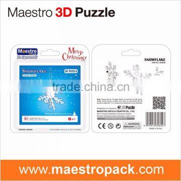2PCS New Year Ornament 3d Puzzle Snowflake photo-3